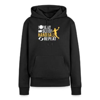 Équipe de handball handball - Sweat à capuche Premium bio Femme - noir - Devant - Julia (174cm)