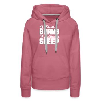 Bauernprotest Landwirt Demonstration - Frauen Premium Bio Hoodie - Malve - Vorne - Isabella (175cm)