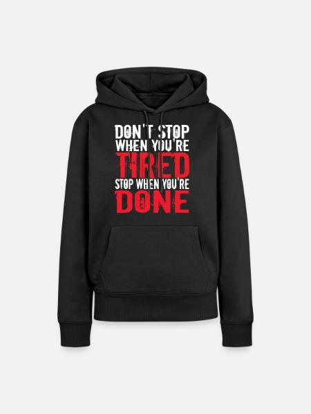 Fitnessstudio - Frauen Premium Bio Hoodie - Schwarz
