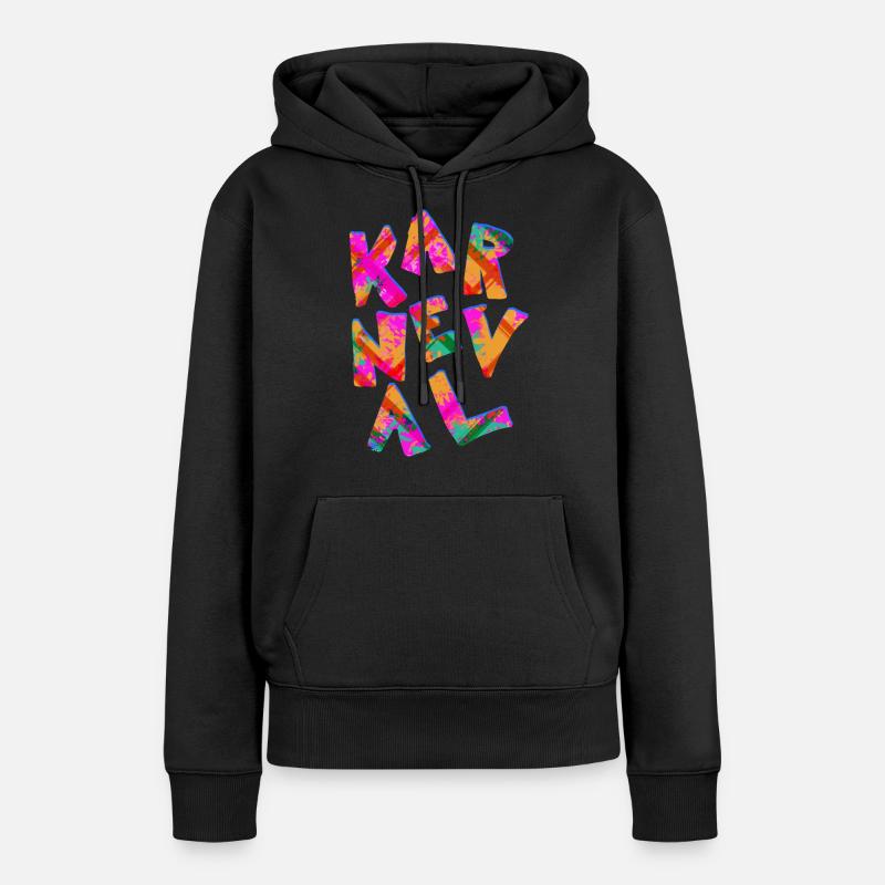 Carnaval - Sweat à capuche Premium bio Femme - noir