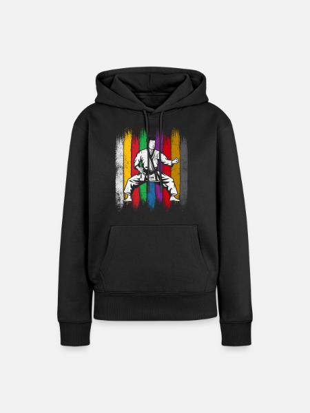 Karate - Frauen Premium Bio Hoodie - Schwarz