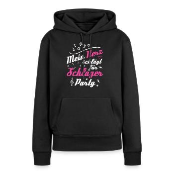 Schlager Schlagermusik - Frauen Premium Bio Hoodie - Schwarz - Vorne - Julia (174cm)