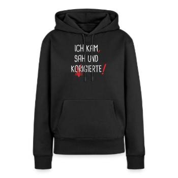 Lehrer Lehrerin Lehramt - Frauen Premium Bio Hoodie - Schwarz - Vorne - Julia (174cm)