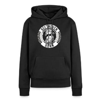 Beethoven Bonn - Frauen Premium Bio Hoodie - Schwarz - Vorne - Julia (174cm)