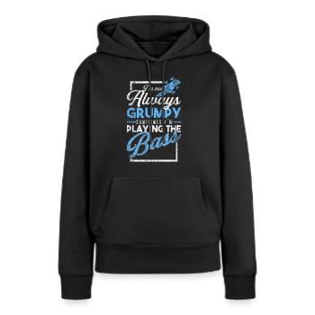 Basse - Sweat à capuche Premium bio Femme - noir - Devant - Julia (174cm)