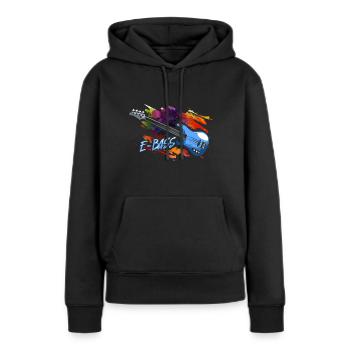 E-Bass - Frauen Premium Bio Hoodie - Schwarz - Vorne - Julia (174cm)