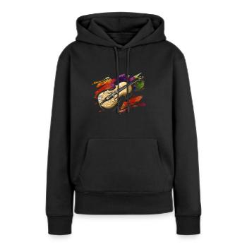 Musique classique - Sweat à capuche Premium bio Femme - noir - Devant - Julia (174cm)