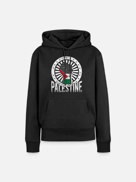 Palästina Nation - Frauen Premium Bio Hoodie - Schwarz