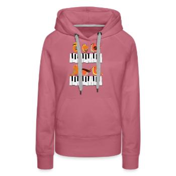 Piano instrument - Women’s Premium Organic Hoodie - mauve - Front - Isabella (175cm)