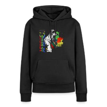 Afrobeat Reggae Afro Beat - Frauen Premium Bio Hoodie - Schwarz - Vorne - Julia (174cm)