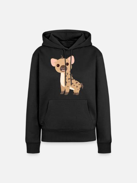 Hyäne - Frauen Premium Bio Hoodie - Schwarz
