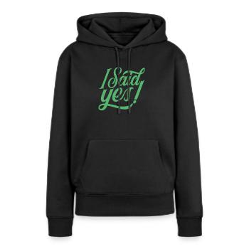 Heiratsantrag - Frauen Premium Bio Hoodie - Schwarz - Vorne - Julia (174cm)
