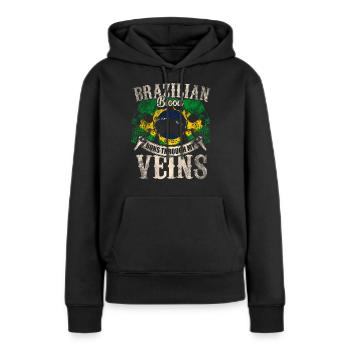 Brasilianer - Frauen Premium Bio Hoodie - Schwarz - Vorne - Julia (174cm)