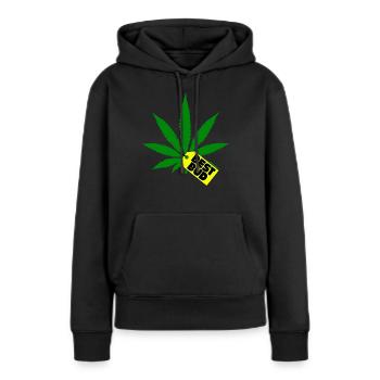 Kiffen Kiffer Gift Accessoires Kiffer Kiffenset - Sweat à capuche Premium bio Femme - noir - Devant - Julia (174cm)