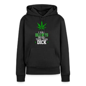 Accessoires Kiffen Kiffen Filles Kiffen Kiffer - Sweat à capuche Premium bio Femme - noir - Devant - Julia (174cm)