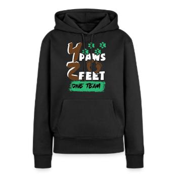 Agilité haies agilité chiens agilité balançoire agilité - Sweat à capuche Premium bio Femme - noir - Devant - Julia (174cm)