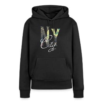 New York New York City - Frauen Premium Bio Hoodie - Schwarz - Vorne - Julia (174cm)