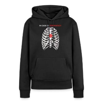 Erste Hilfe - Frauen Premium Bio Hoodie - Schwarz - Vorne - Julia (174cm)