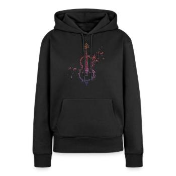 Orchestre violoncelle violoncelle - Sweat à capuche Premium bio Femme - noir - Devant - Julia (174cm)