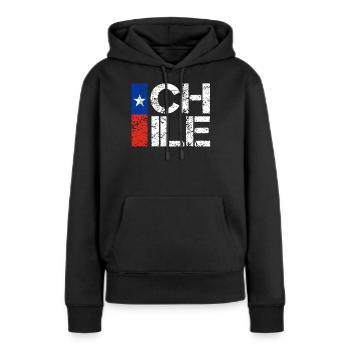 Chili - Sweat à capuche Premium bio Femme - noir - Devant - Julia (174cm)