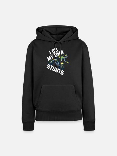 Motocross Motocross Kinder Motocross Maschine - Dame Premium hoodie, økologisk bomuld - sort