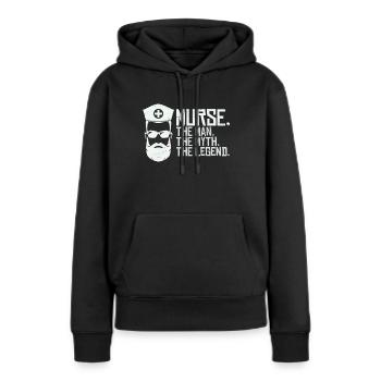 Murse Man Der Mythos Die Legende - Frauen Premium Bio Hoodie - Schwarz - Vorne - Julia (174cm)