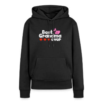 Fête des Mères, Fête des Mères, Fête des Mères, Fête des Mères - Sweat à capuche Premium bio Femme - noir - Devant - Julia (174cm)