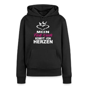 Mein Fick Dich Kommt Von Herzen - Fick Dich - Frauen Premium Bio Hoodie - Schwarz - Vorne - Julia (174cm)