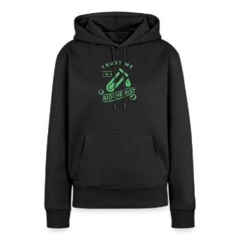 Biochimie Biochimie Biochimie Chimie Biochimie - Sweat à capuche Premium bio Femme - noir - Devant - Julia (174cm)