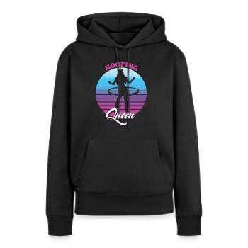 Hooping Queen Hullern Hulahoop - Frauen Premium Bio Hoodie - Schwarz - Vorne - Julia (174cm)