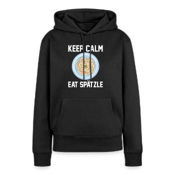 T-shirts souabes | Souabe Souabe Cadeaux - Sweat à capuche Premium bio Femme - noir - Devant - Julia (174cm)