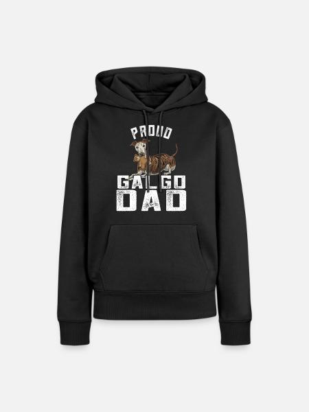 Galgo Espanol Papa - Vrouwen Premium Bio hoodie - zwart