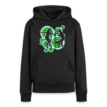 Boogie Woogie Retro Tänzer - Frauen Premium Bio Hoodie - Schwarz - Vorne - Julia (174cm)