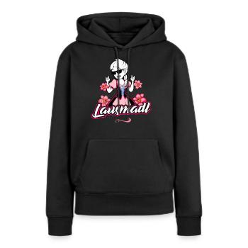 Lausmadl Trachtenshirt Tracht Dirndl - Frauen Premium Bio Hoodie - Schwarz - Vorne - Julia (174cm)