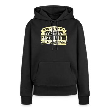 Kaiserslautern parfait Kaiserslautern - Sweat à capuche Premium bio Femme - noir - Devant - Julia (174cm)