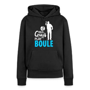 Pétanque Pétanque Pétanque Pétanque Hommes Hommes Garçons - Sweat à capuche Premium bio Femme - noir - Devant - Julia (174cm)