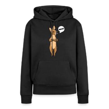 Wasserreh lustige Tiere - Frauen Premium Bio Hoodie - Schwarz - Vorne - Julia (174cm)
