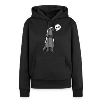Miel Blaireau Ratel Mustelidae - Sweat à capuche Premium bio Femme - noir - Devant - Julia (174cm)