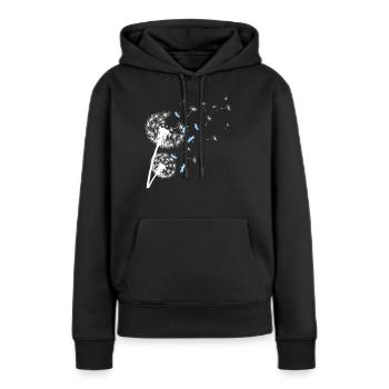Libellule Pissenlit Libellules Libellules - Sweat à capuche Premium bio Femme - noir - Devant - Julia (174cm)