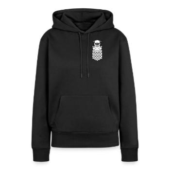 Walliser Schwarznasenschaf Schafliebhaber Schaf - Frauen Premium Bio Hoodie - Schwarz - Vorne - Julia (174cm)