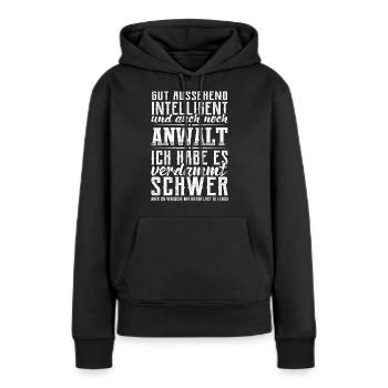 Anwalt Juristen Jurist Lustig Rechtsanwalt - Frauen Premium Bio Hoodie - Schwarz - Vorne - Julia (174cm)