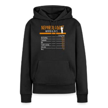 Ingrédients néphrologues - Sweat à capuche Premium bio Femme - noir - Devant - Julia (174cm)