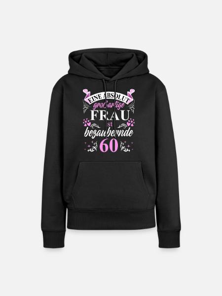 60. Geburtstag 60 Jubiläum 60 Ehrentag 60 Jahre - Frauen Premium Bio Hoodie - Schwarz