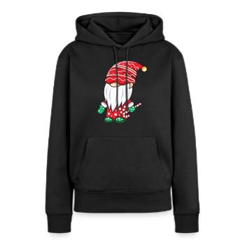 Gnom mit Zuckerstange - Frauen Premium Bio Hoodie - Schwarz - Vorne - Julia (174cm)