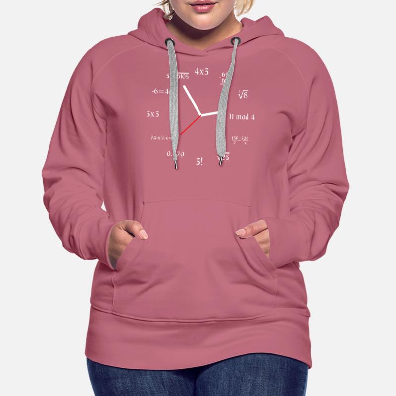 Mathematics Clock Math Meme Funny Math Clock Frauen Premium Bio Hoodie
