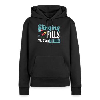 Apotheker Geschenk, Apotheke Pharmazie, Apotheker - Frauen Premium Bio Hoodie - Schwarz - Vorne - Julia (174cm)