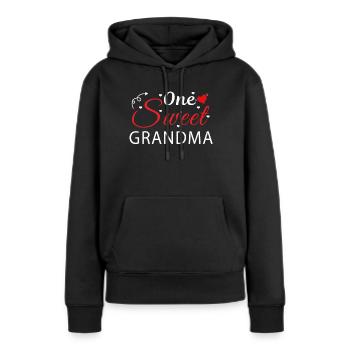 Love One Sweet Grandma Heart Valentines Day - Frauen Premium Bio Hoodie - Schwarz - Vorne - Julia (174cm)