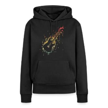 Guitariste Guitariste Guitariste Guitariste - Sweat à capuche Premium bio Femme - noir - Devant - Julia (174cm)