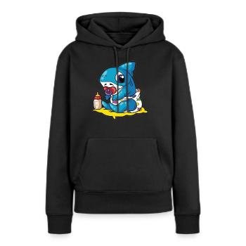dans les couches ABDL DDLG Littlespace - Sweat à capuche Premium bio Femme - noir - Devant - Julia (174cm)