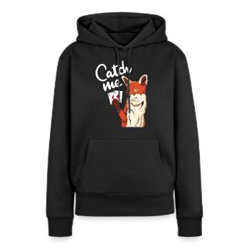 Doppelkopf - Frauen Premium Bio Hoodie - Schwarz - Vorne - Julia (174cm)